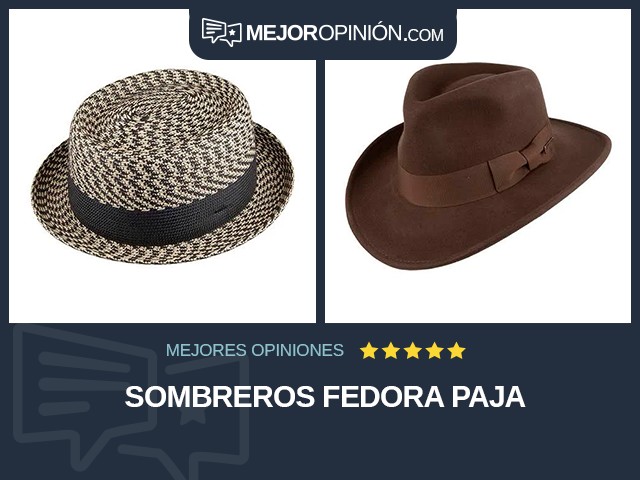Sombreros Fedora Paja