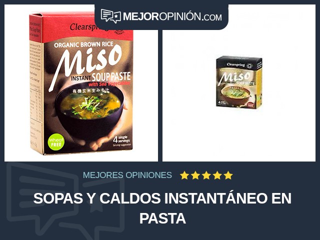 Sopas y caldos Instantáneo En pasta