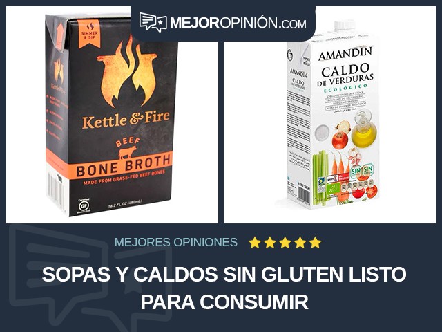 Sopas y caldos Sin gluten Listo para consumir