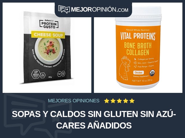 Sopas y caldos Sin gluten Sin azúcares añadidos