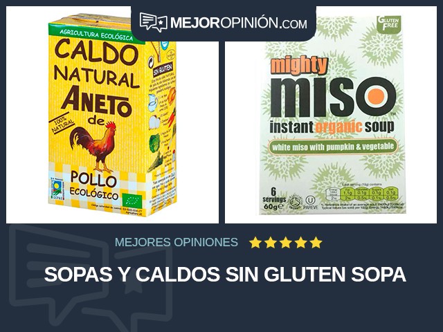 Sopas y caldos Sin gluten Sopa