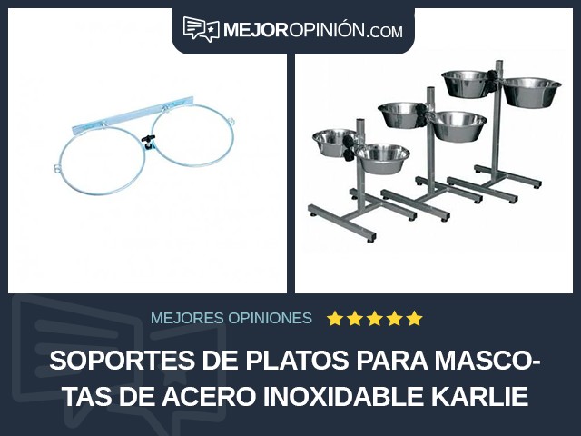 Soportes de platos para mascotas De acero inoxidable Karlie