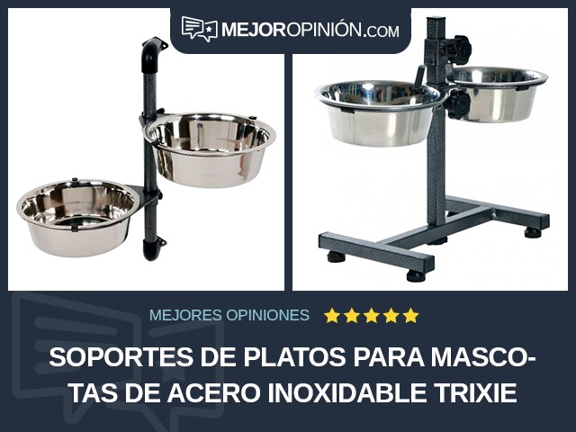 Soportes de platos para mascotas De acero inoxidable TRIXIE