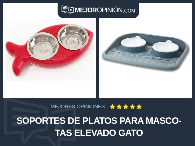 Soportes de platos para mascotas Elevado Gato