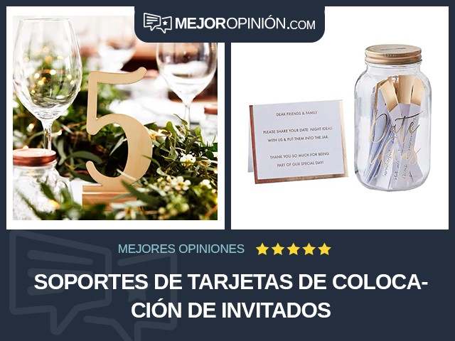 Soportes de tarjetas de colocación de invitados