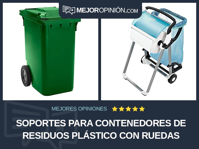 Soportes para contenedores de residuos Plástico Con ruedas