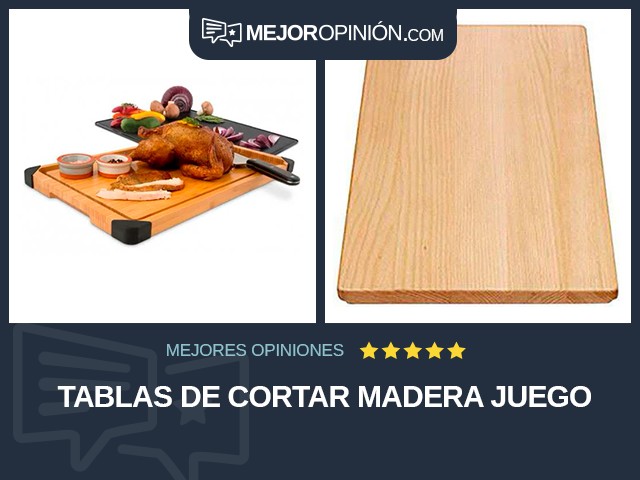 Tablas de cortar Madera Juego