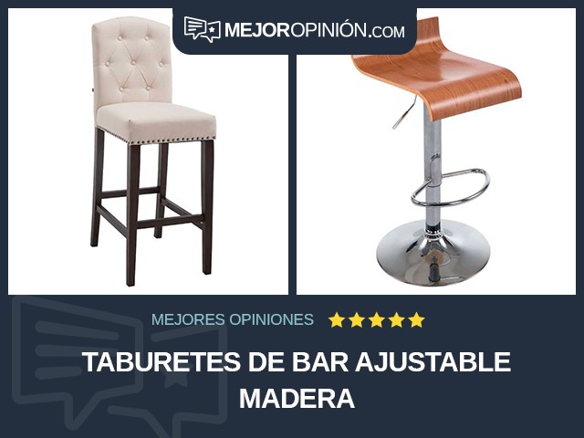 Taburetes de bar Ajustable Madera