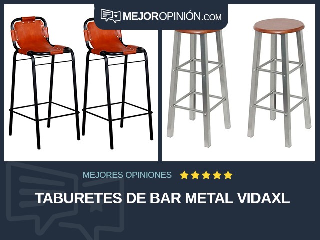 Taburetes de bar Metal vidaXL