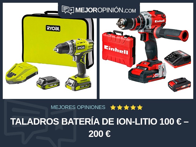 Taladros Batería de ion-litio 100 € – 200 €