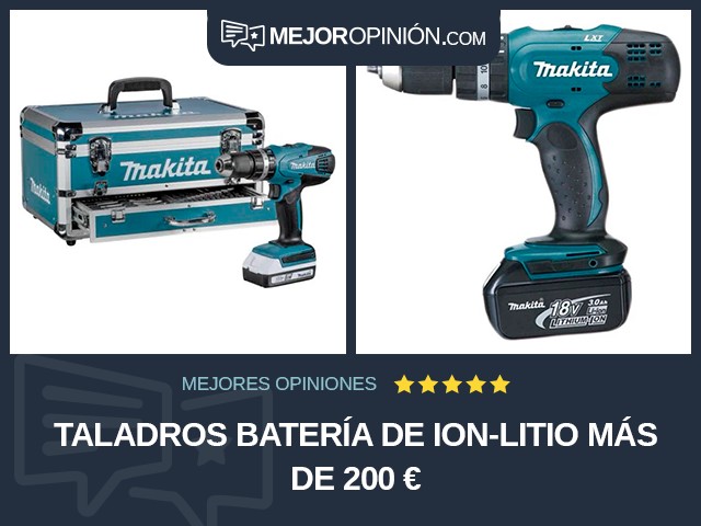 Taladros Batería de ion-litio Más de 200 €