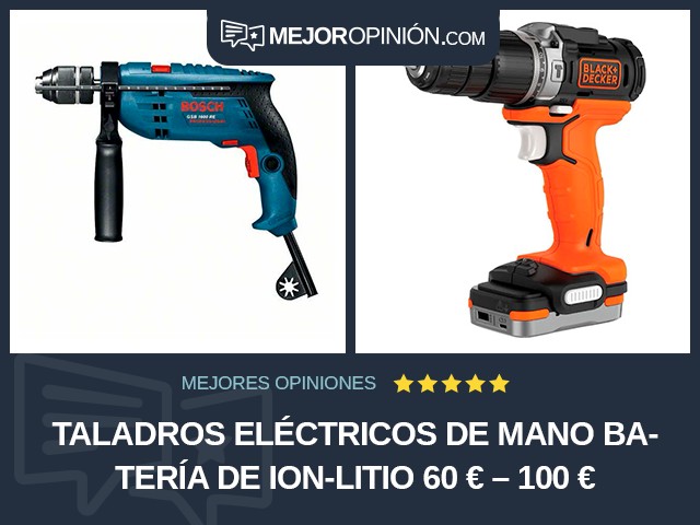 Taladros eléctricos de mano Batería de ion-litio 60 € – 100 €