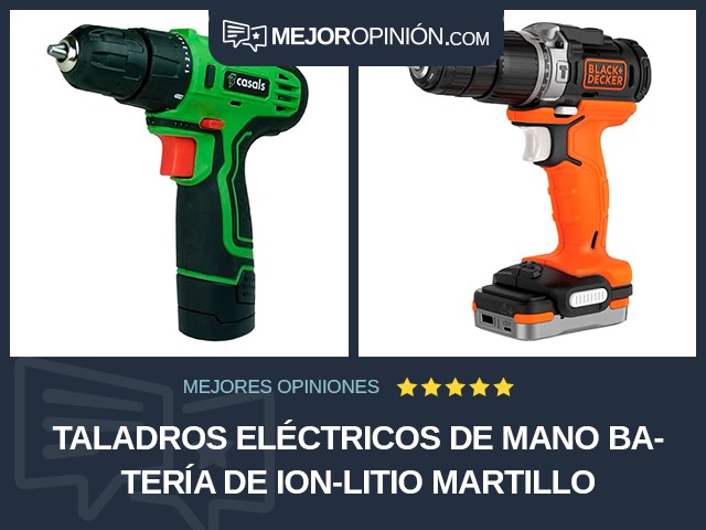 Taladros eléctricos de mano Batería de ion-litio Martillo