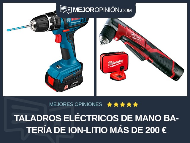 Taladros eléctricos de mano Batería de ion-litio Más de 200 €