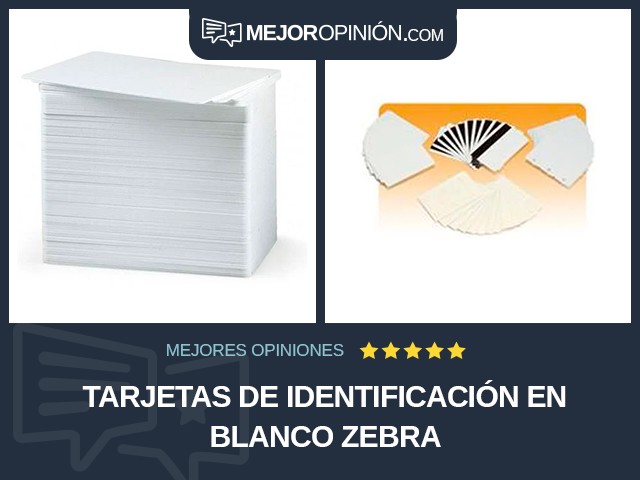 Tarjetas de identificación en blanco Zebra