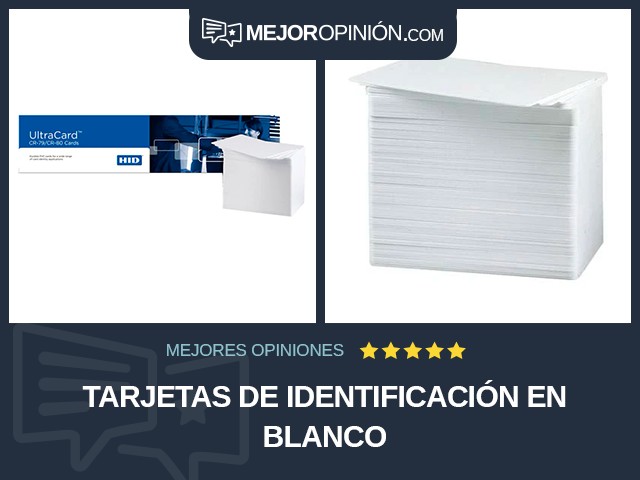 Tarjetas de identificación en blanco