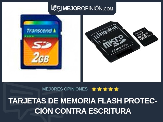 Tarjetas de memoria flash Protección contra escritura