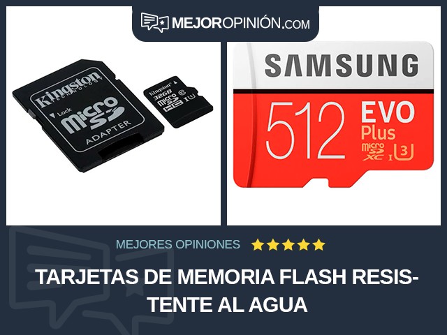 Tarjetas de memoria flash Resistente al agua