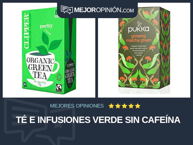 Té e infusiones Verde Sin cafeína