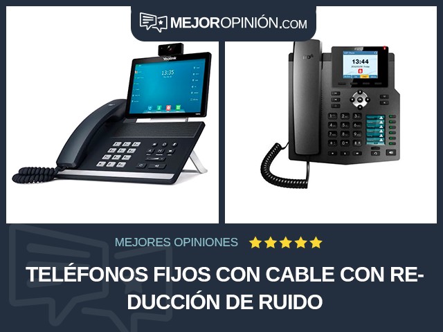 Teléfonos fijos Con cable Con reducción de ruido