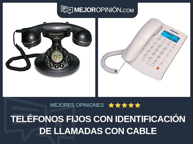 Teléfonos fijos Con identificación de llamadas Con cable