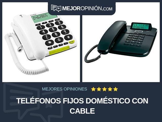 Teléfonos fijos Doméstico Con cable