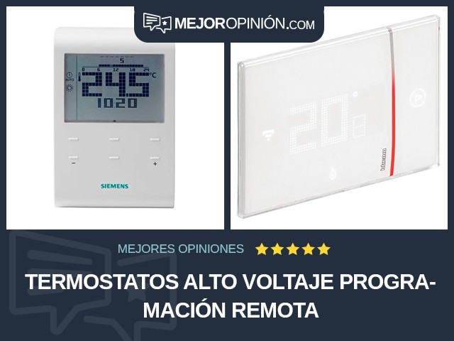 Termostatos Alto voltaje Programación remota