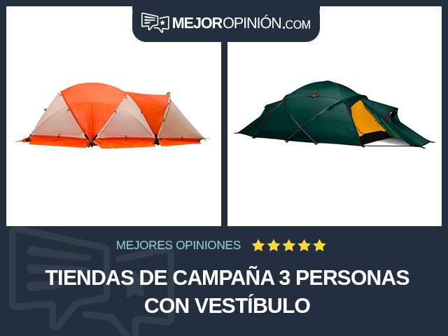 Tiendas de campaña 3 personas Con vestíbulo