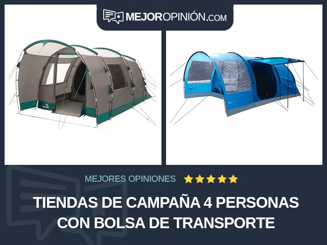 Tiendas de campaña 4 personas Con bolsa de transporte