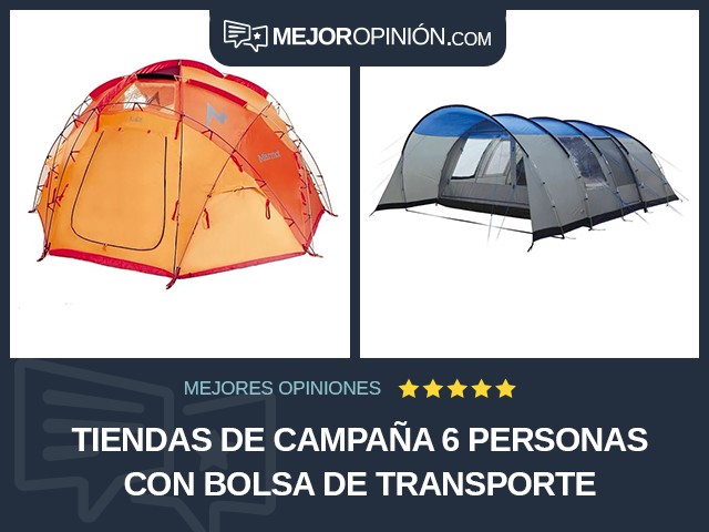 Tiendas de campaña 6 personas Con bolsa de transporte