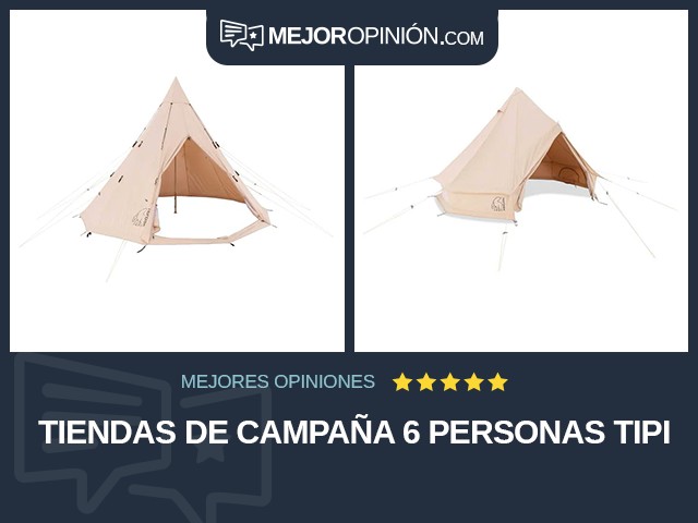 Tiendas de campaña 6 personas Tipi