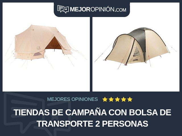 Tiendas de campaña Con bolsa de transporte 2 personas