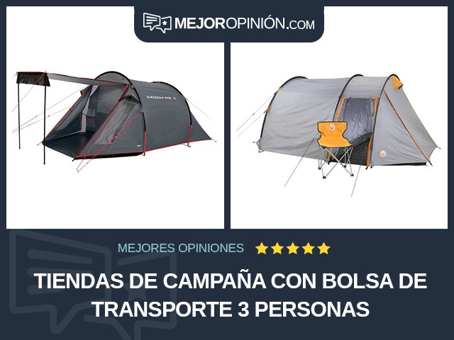 Tiendas de campaña Con bolsa de transporte 3 personas