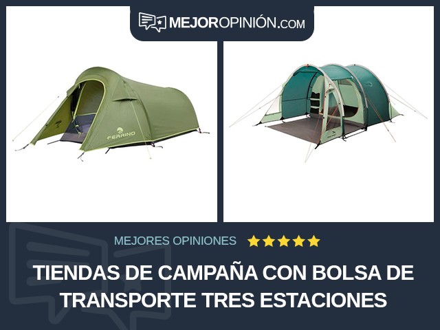 Tiendas de campaña Con bolsa de transporte Tres estaciones