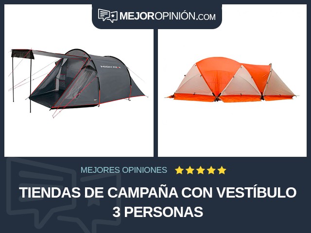 Tiendas de campaña Con vestíbulo 3 personas