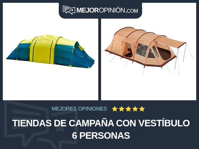 Tiendas de campaña Con vestíbulo 6 personas