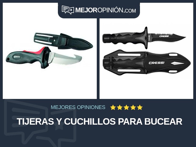 Tijeras y cuchillos para bucear