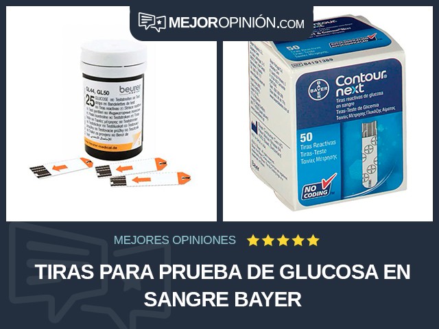 Tiras para prueba de glucosa en sangre Bayer