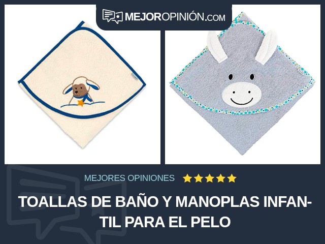 Toallas de baño y manoplas Infantil Para el pelo