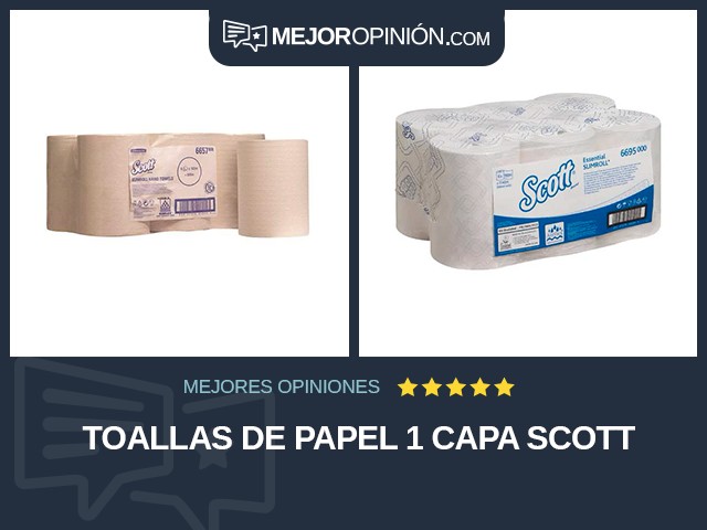 Toallas de papel 1 capa Scott