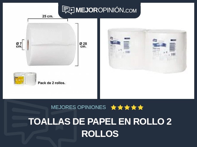 Toallas de papel En rollo 2 rollos