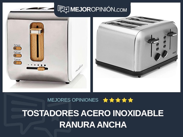 Tostadores Acero inoxidable Ranura ancha