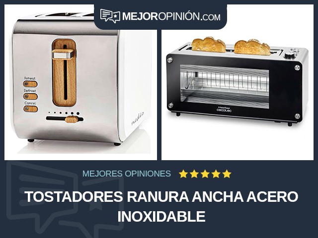 Tostadores Ranura ancha Acero inoxidable