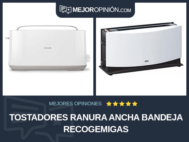 Tostadores Ranura ancha Bandeja recogemigas