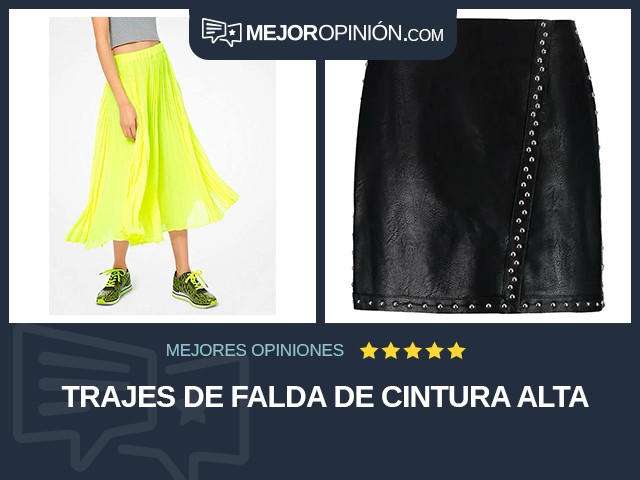 Trajes de falda De cintura alta