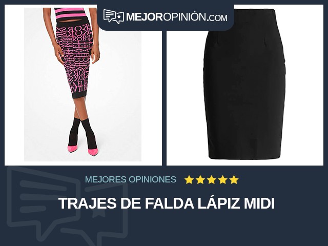 Trajes de falda Lápiz Midi