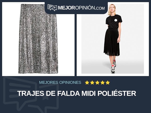 Trajes de falda Midi Poliéster