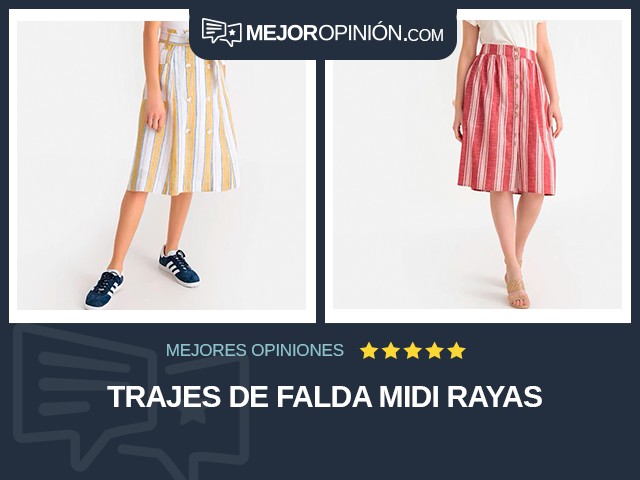 Trajes de falda Midi Rayas
