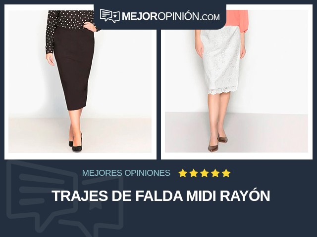 Trajes de falda Midi Rayón