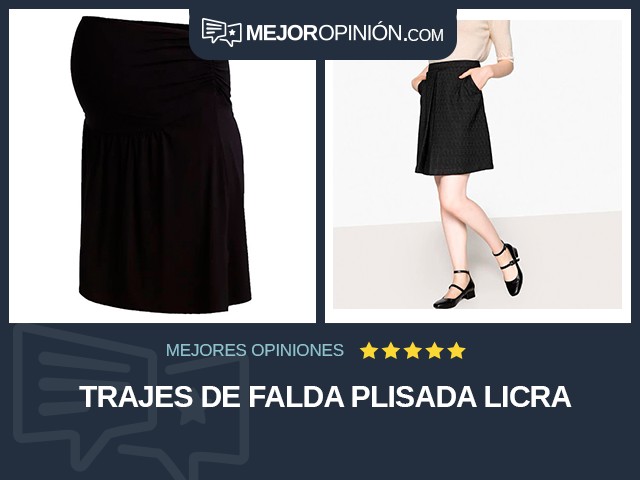 Trajes de falda Plisada Licra